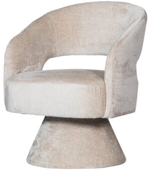 WOOOD Otočné křeslo EBBA krémové