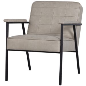 BePureHome Křeslo PATCHWORK z imitace kůže světlé