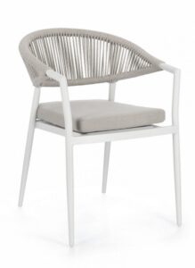 BIZZOTTO Zahradní jídelní židle MILLOR bílá
