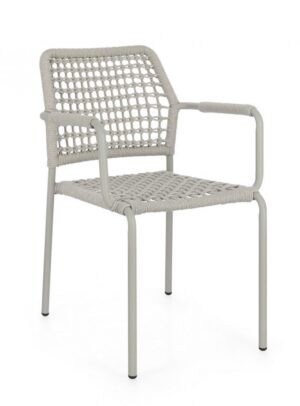 BIZZOTTO Zahradní židle RAJADA světle šedá