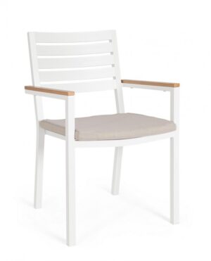 BIZZOTTO Zahradní židle HENNA bílá