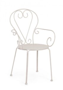 BIZZOTTO Zahradní kovová židle ETIENNE světlá