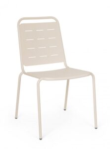 BIZZOTTO Zahradní kovová židle YARA světlá