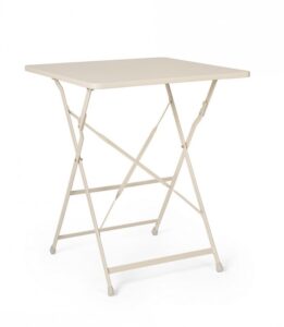BIZZOTTO Zahradní skládací stůl YASMIN 60x60 cm krémový