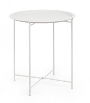 BIZZOTTO Kulatý konferenční stolek AUSTIN bílý ø46 cm