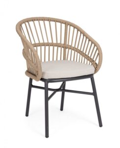 BIZZOTTO Zahradní židle ODIVELAS béžová