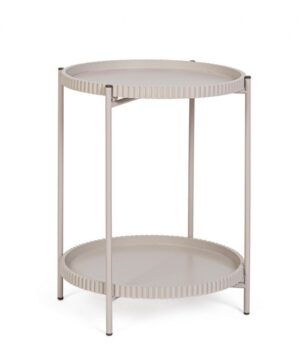 BIZZOTTO Konferenční stolek HERDYS béžový ø42 cm