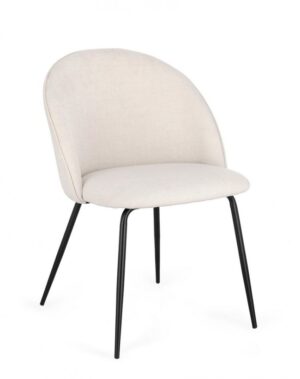 BIZZOTTO Jídelní židle TANYA bílá černé nohy