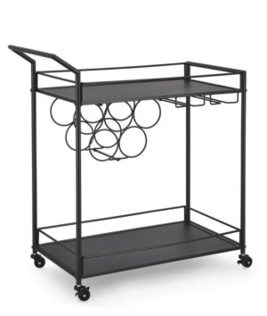 BIZZOTTO Barový vozík ISAAC černý