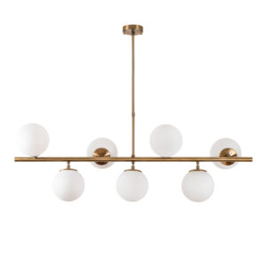 OPVIQ Závěsné osvětlení FAZLI bronz mléčné sklo