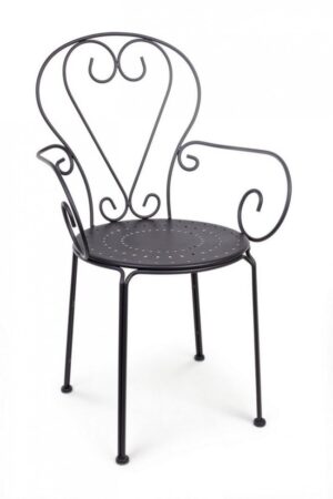BIZZOTTO Zahradní kovová židle ETIENNE antracit