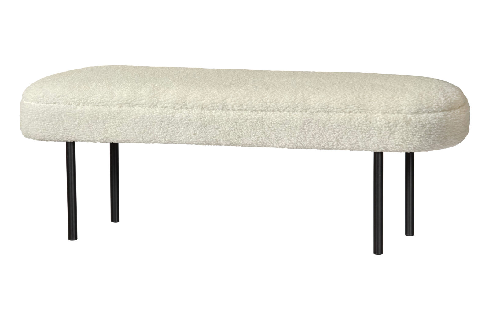 WOOOD Bílá lavice TEDDY