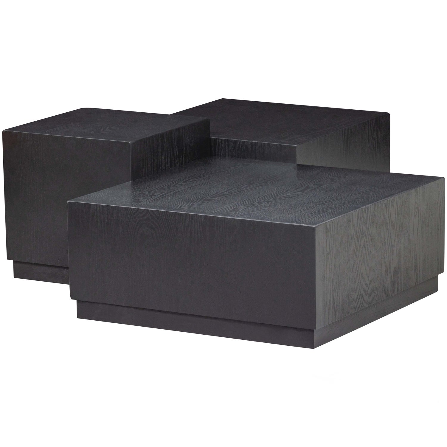 WOOOD Set 3 konferenčních stolků PIM černý