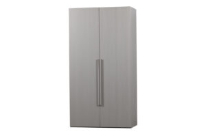 WOOD Šatní skříň RENS světlá šedá 2 dveře