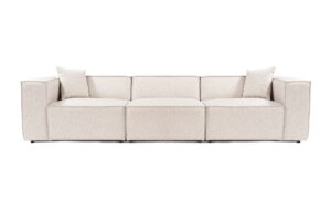 Hanah Home Třímístná pohovka LORA světle hnědá 303 cm