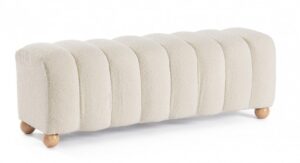 BIZZOTTO Dvoumístná lavice ZORA bílá 120x43 cm