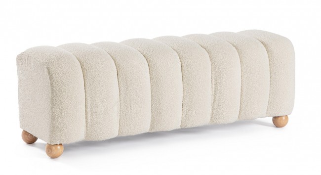 BIZZOTTO Dvoumístná lavice ZORA bílá 120x43 cm