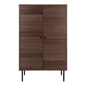 House Nordic Dřevěný kabinet KYOTO 130x80 cm tmavě hnědý