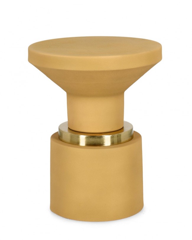 BIZZOTTO Designový odkládací stolek MUDIT žlutý