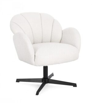 BIZZOTTO Otočné křeslo CHLOE bílé