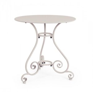 BIZZOTTO Kulatý zahradní stůl ETIENNE světlý ø70 cm