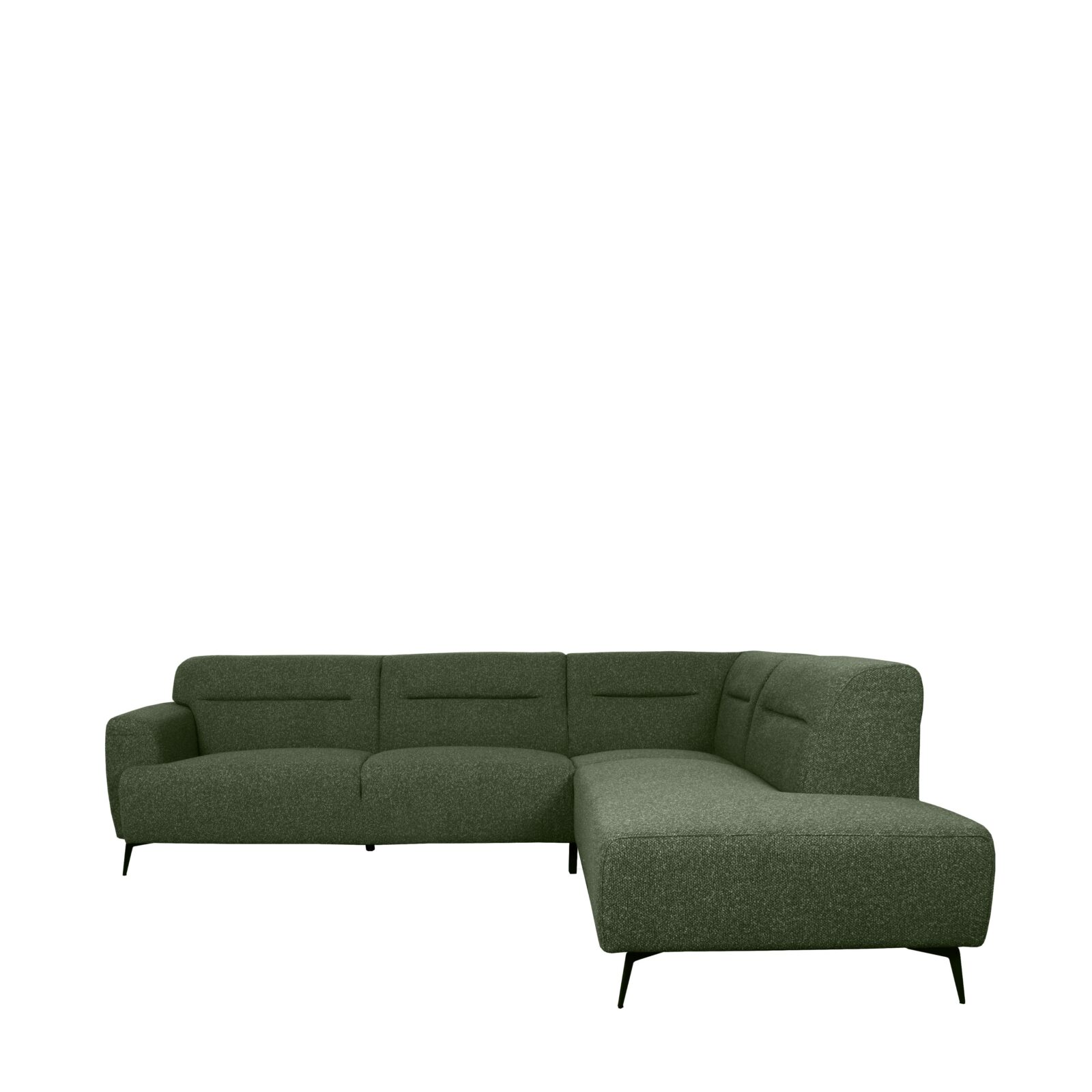 LABEL51 Pohovka do tvaru L BOLZANO Zelená 270cm pravá