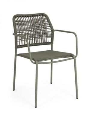 BIZZOTTO Zahradní židle JABLE zelená se zeleným výpletem