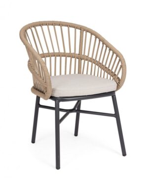 BIZZOTTO Zahradní židle ODIVELAS béžová