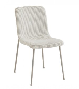 BIZZOTTO Žebrovaná jídelní židle RINAS béžová