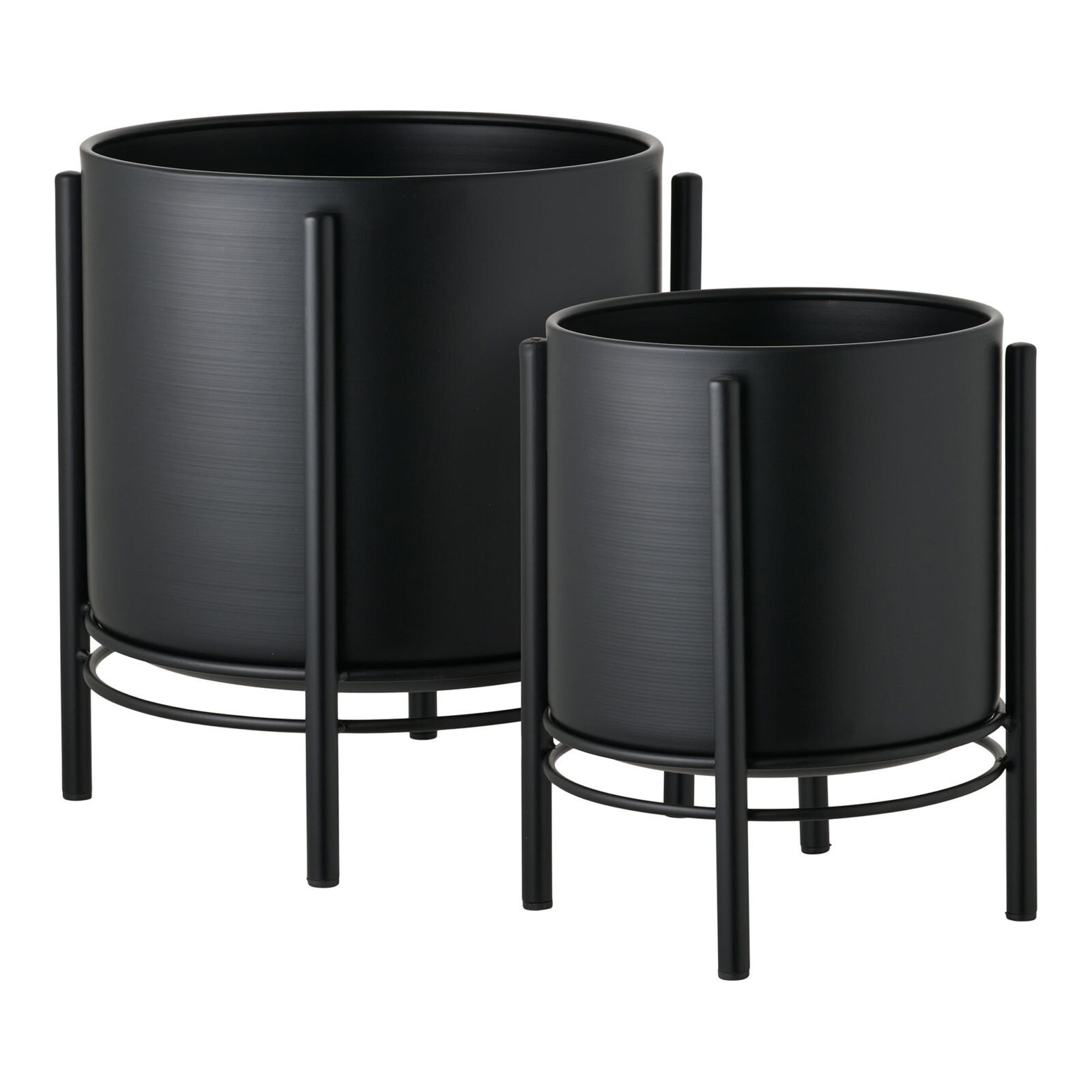 House Nordic Set dvou květináčů FLOWERPOT černý