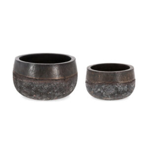 BIZZOTTO Set 2 květináčů DUYEN rezavý