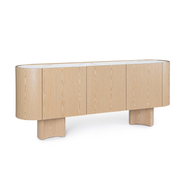 BIZZOTTO Dřevěná komoda OTILIA dub 80x200 cm