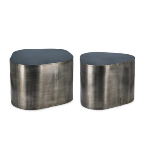 BIZZOTTO Set konferenčních stolků KALINDA šedý