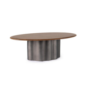 BIZZOTTO Oválný konferenční stolek RAWLING hnědý 120X70 cm