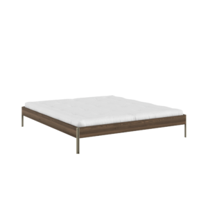 KARUP Dřevěná postel CORE 180x200 cm tmavě hnědá zelené nohy