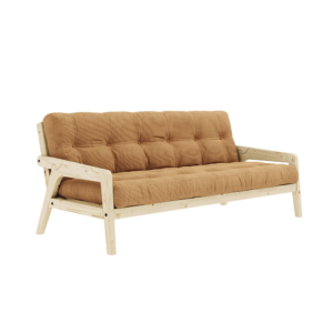 KARUP DESIGN Dřevěná rozkládací pohovka GRAB karamelově hnědá 204 cm