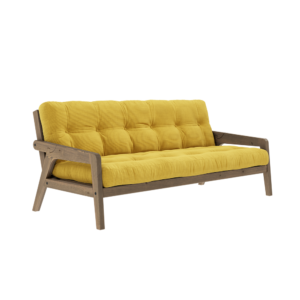 KARUP DESIGN Třímístná rozkládací pohovka GRAB hořčičná 204 cm