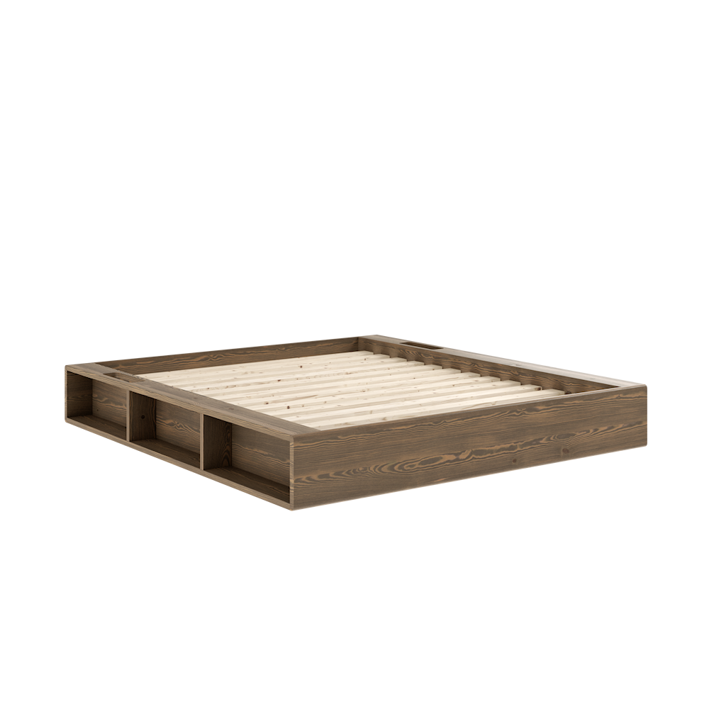 KARUP Dřevěná postel ZIGGY 160x200 cm tmavě hnědá