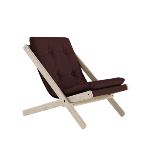 KARUP Skládací křeslo BOOGIE přírodní s hnědým potahem