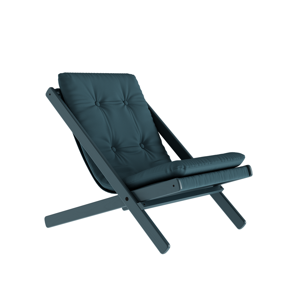 KARUP Skládací křeslo BOOGIE modře lakované s modrým potahem