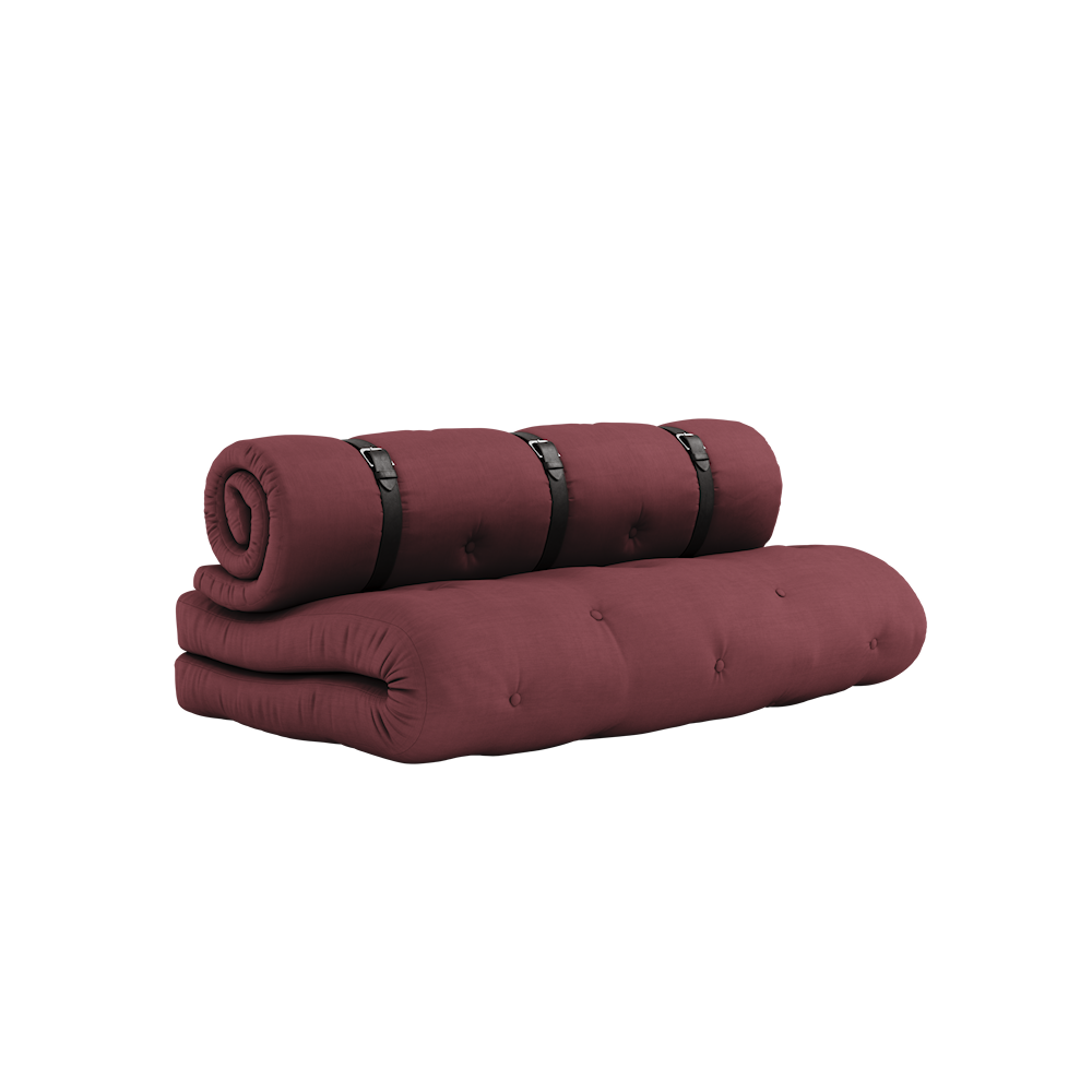 KARUP DESIGN Rozkládací pohovka BUCKLE UP vínová 140 cm