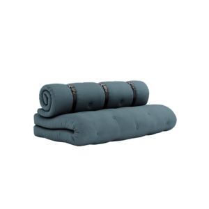 KARUP DESIGN Rozkládací pohovka BUCKLE UP petrolejově modrá 140 cm