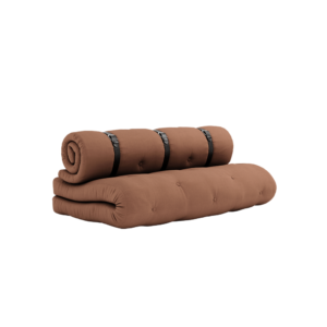 KARUP DESIGN Rozkládací pohovka BUCKLE UP cihlově hnědá 140 cm