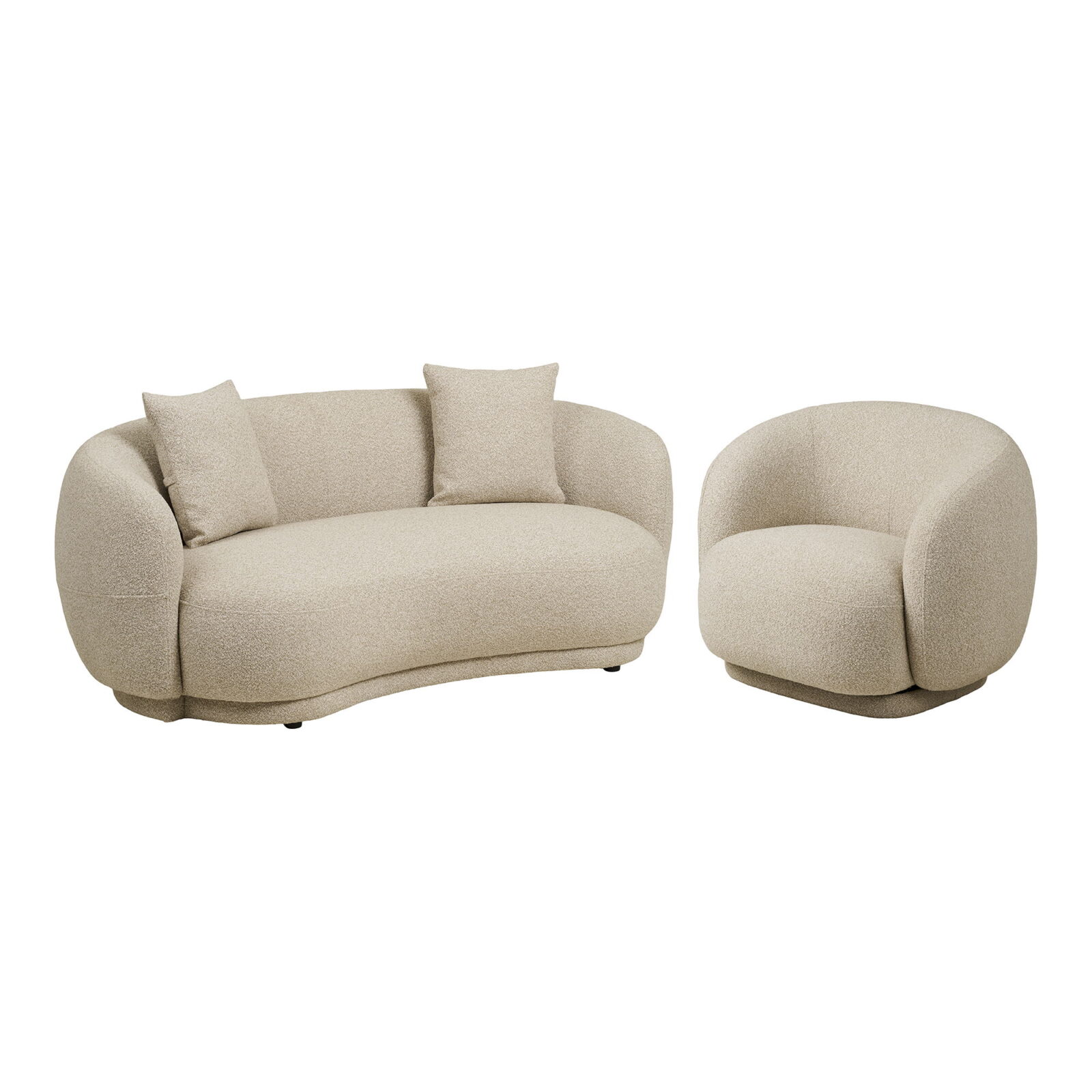 House Nordic Set béžové pohovky a křesla HAWKES