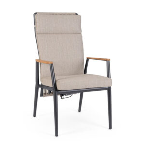 BIZZOTTO Zahradní křeslo FLOBERT antracit