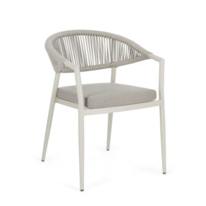 BIZZOTTO Zahradní jídelní židle MILLOR světle šedá