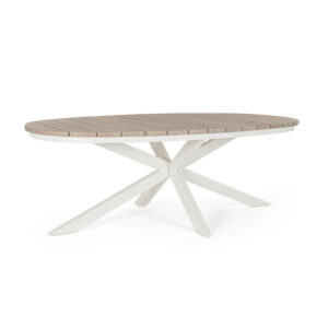 BIZZOTTO Oválný jídelní stůl ZELMAR světlý 218x115 cm