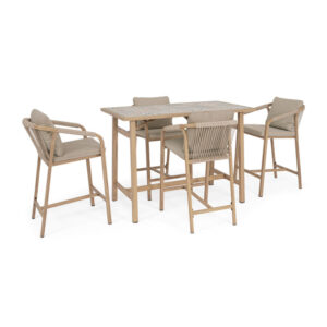 BIZZOTTO Zahradní barový set židlí a stolu KALIMERA hnědý