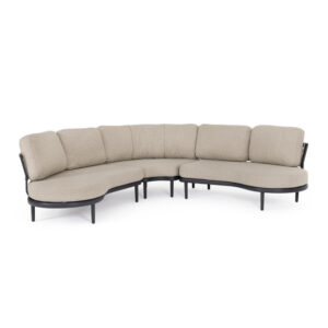 BIZZOTTO Zahradní pohovka HELIOS černá 151cm