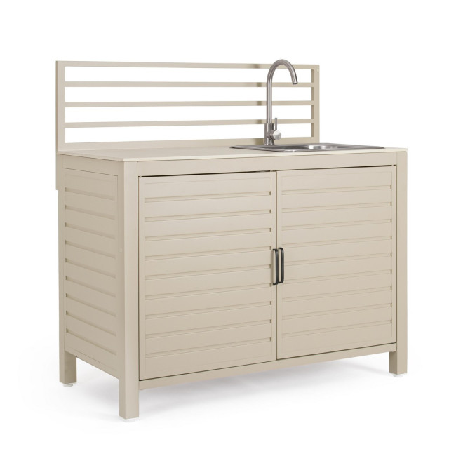 BIZZOTTO Modul zahradní kuchyňské linky s dřezem ARIA béžová 120x62 cm